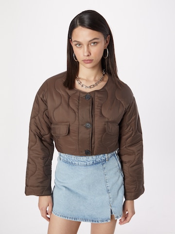 Nasty Gal Between-season jacket in Brown: front