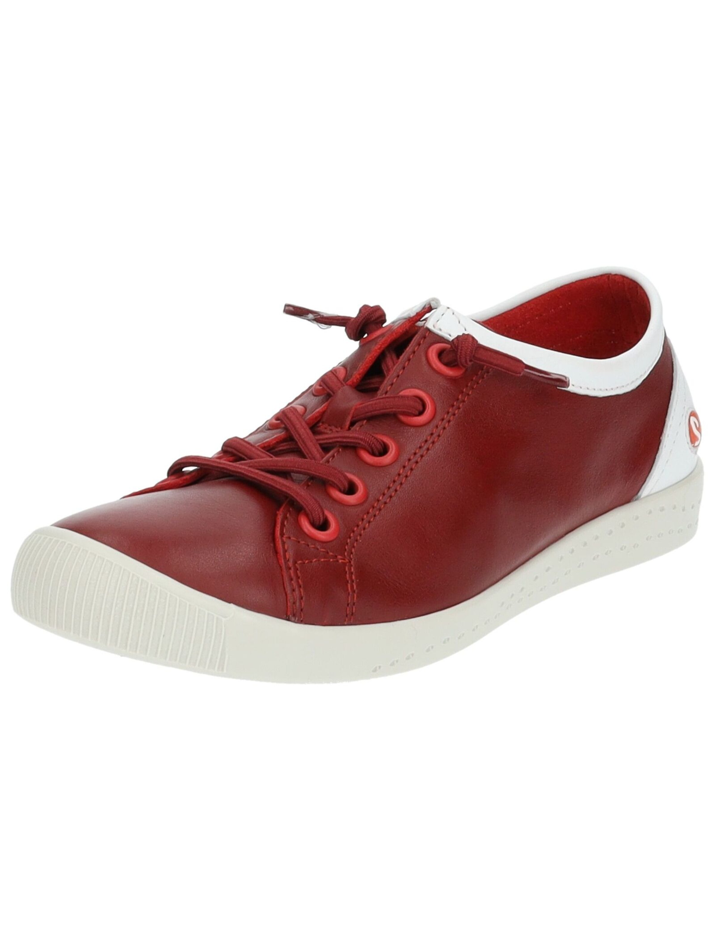 Softinos Platform trainers in Red: front