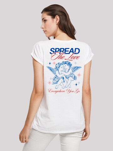 T-shirt 'Spread The Love Valentinstag' F4NT4STIC en blanc : devant