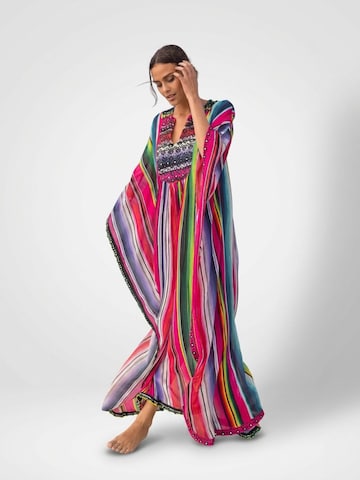 Miss June Kleid 'Caftan Long Waves'‌‌‌‌‌ in Mischfarben: Vorderseite