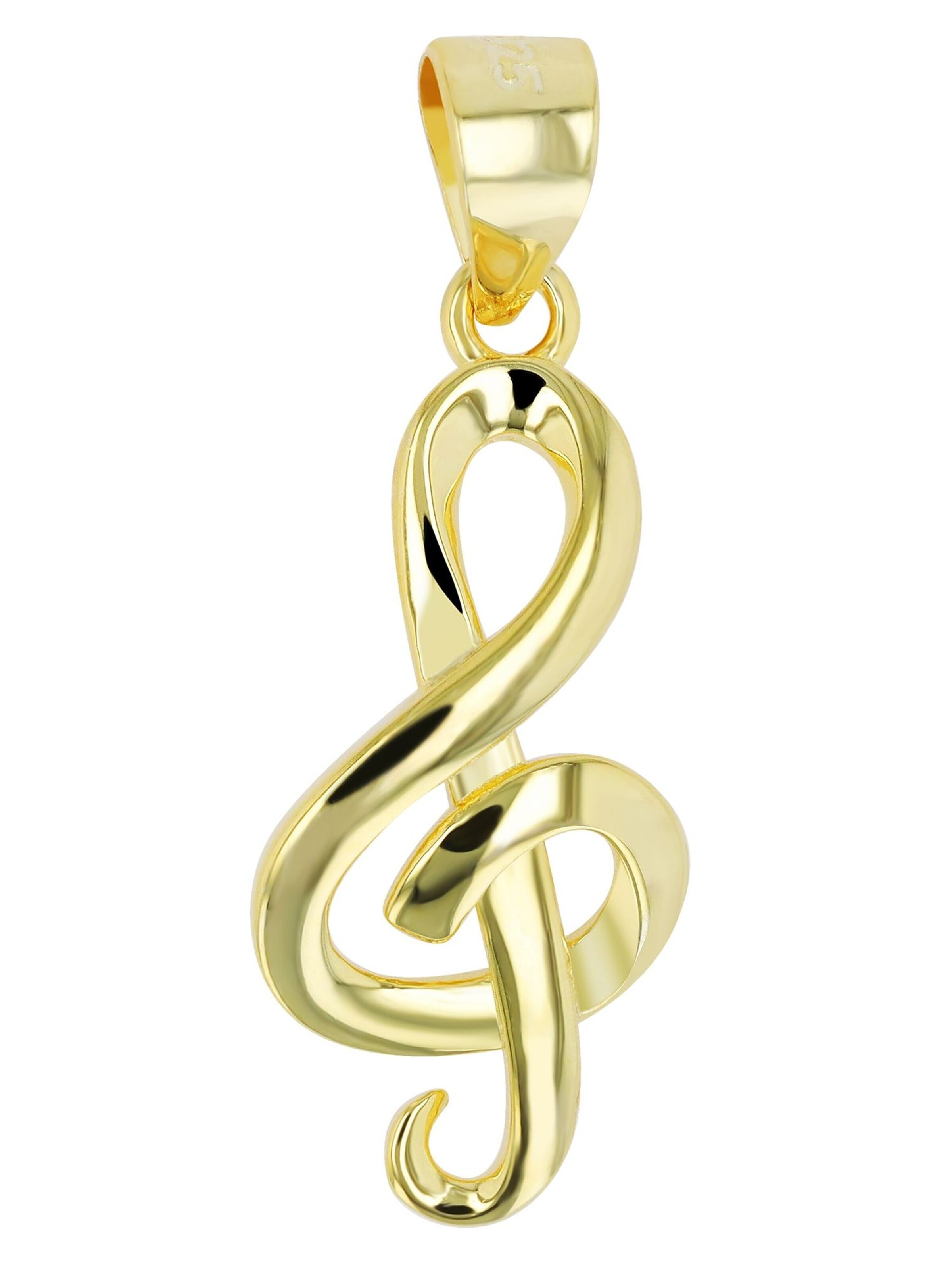 Akzent Pendant '"Liva" aus 925 Sterlingsilber, rhodiniert, langlebig' in Gold