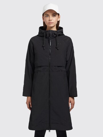 khujo Between-Seasons Coat 'Ruda' in Black: front