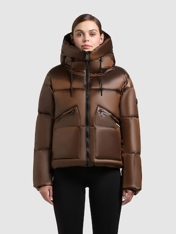 khujo Zimná bunda 'Luna' - Hnedá: predná strana