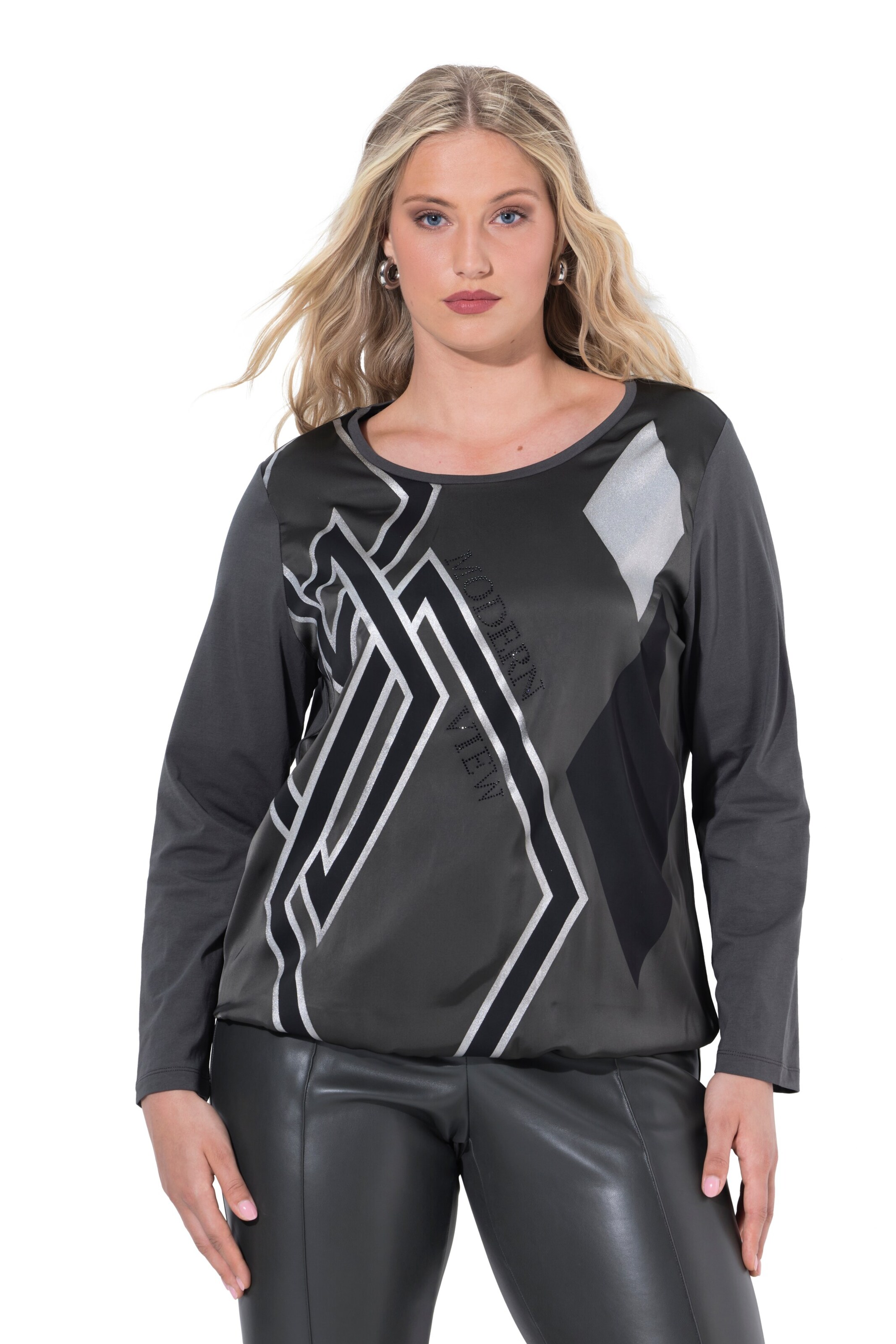 Ulla Popken Shirt in Grey: front