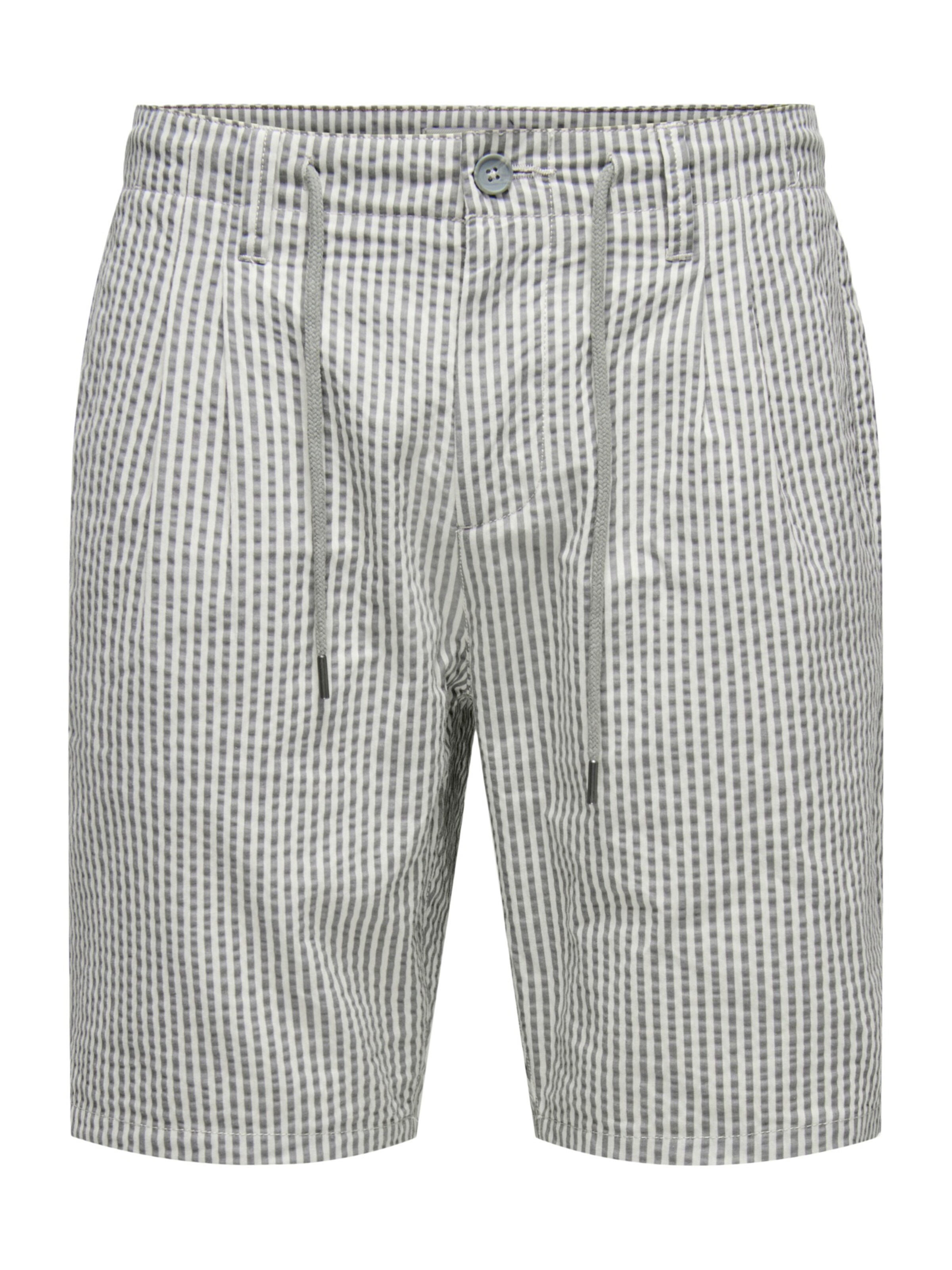 Only & Sons Bandplooibroek 'ONSLEO' in Grijs: voorkant