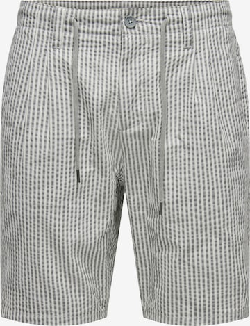 Only & Sons Bandplooibroek 'ONSLEO' in Grijs: voorkant