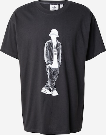 T-Shirt ADIDAS ORIGINALS en noir : devant