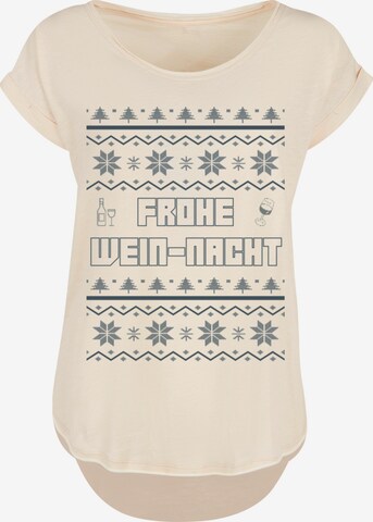 F4NT4STIC Shirt 'Frohe Wein-Nacht' in Beige: front