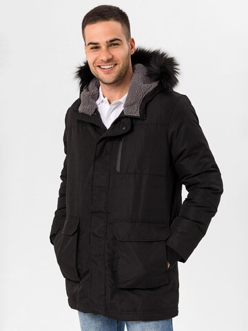 Daniel Hills Winter parka in Black: front