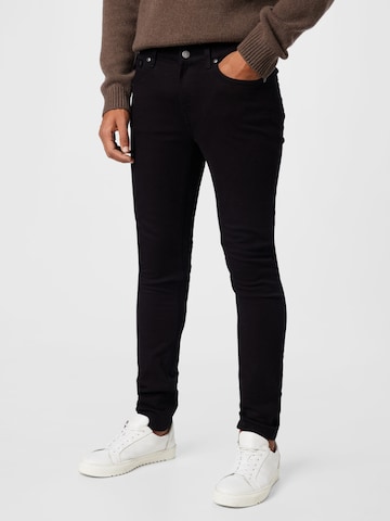 Nudie Jeans Co - Skinny Calças de ganga em preto: frente