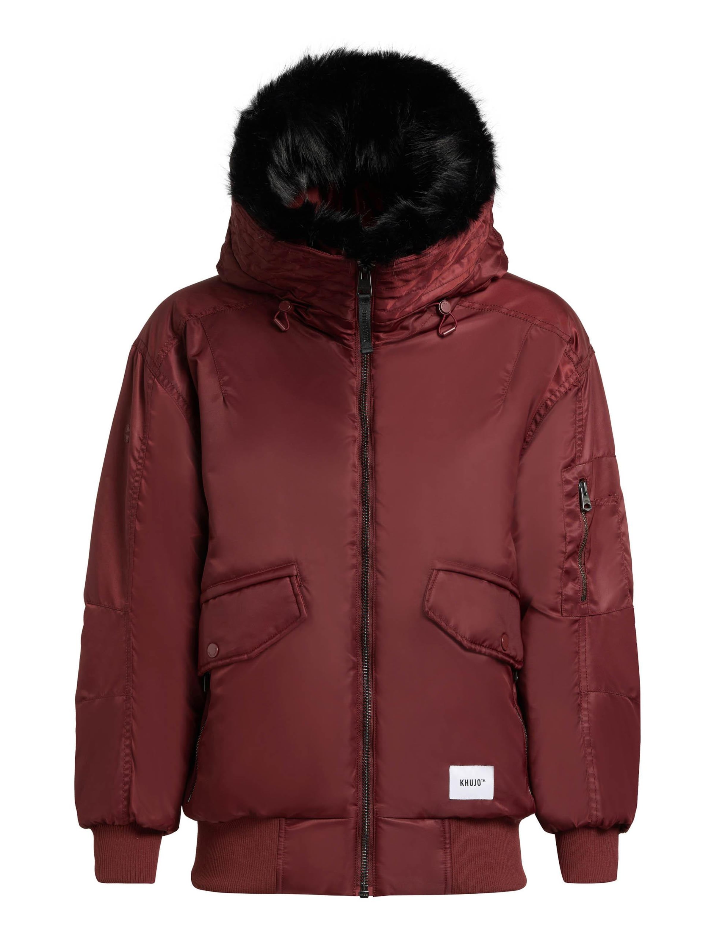 khujo Winter jacket 'Cela' in Burgundy / Black / White, Item view