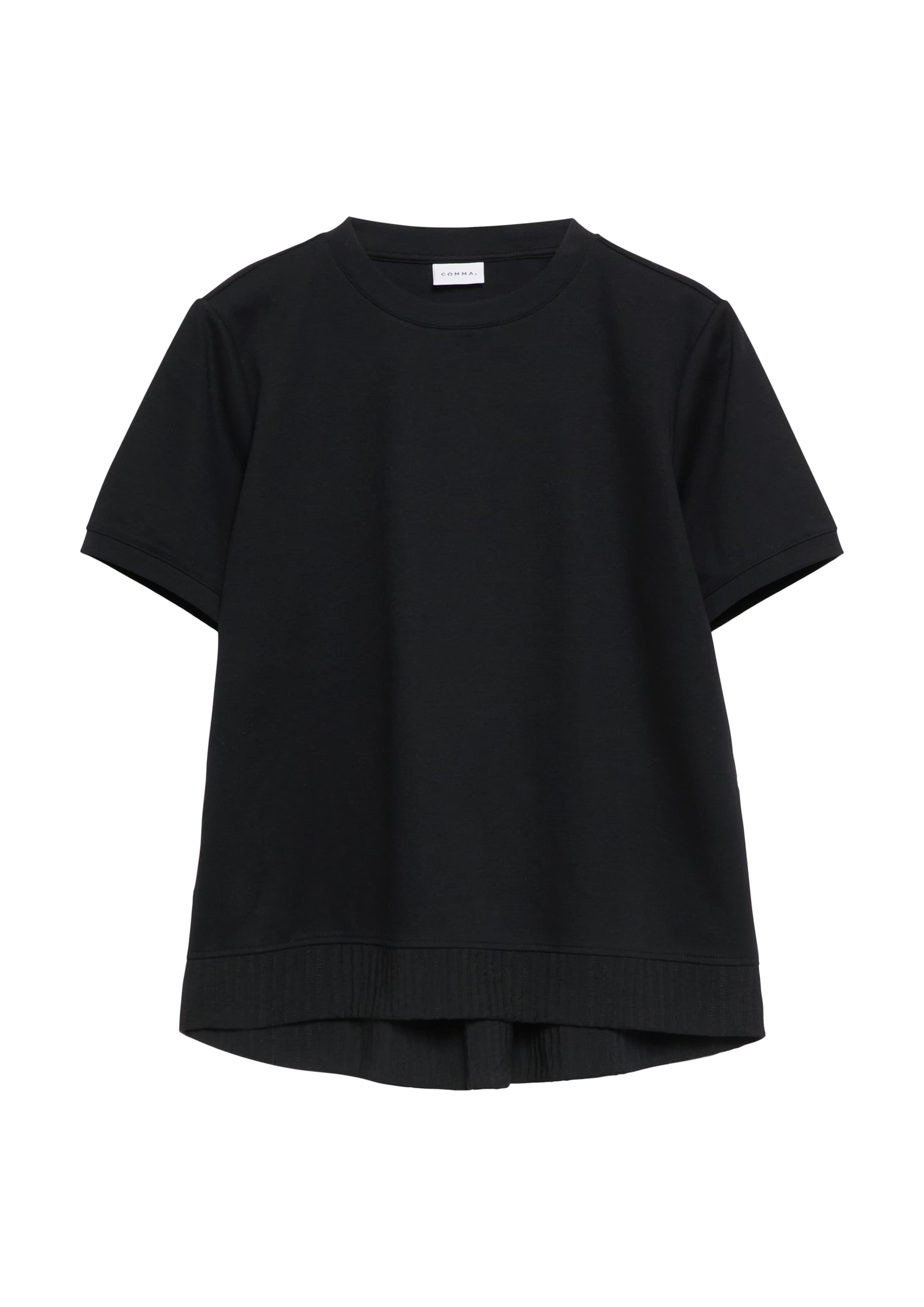 T-shirt COMMA en noir : devant