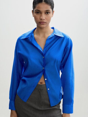MANGO Bluse 'JUNE' in Blau: Vorderseite