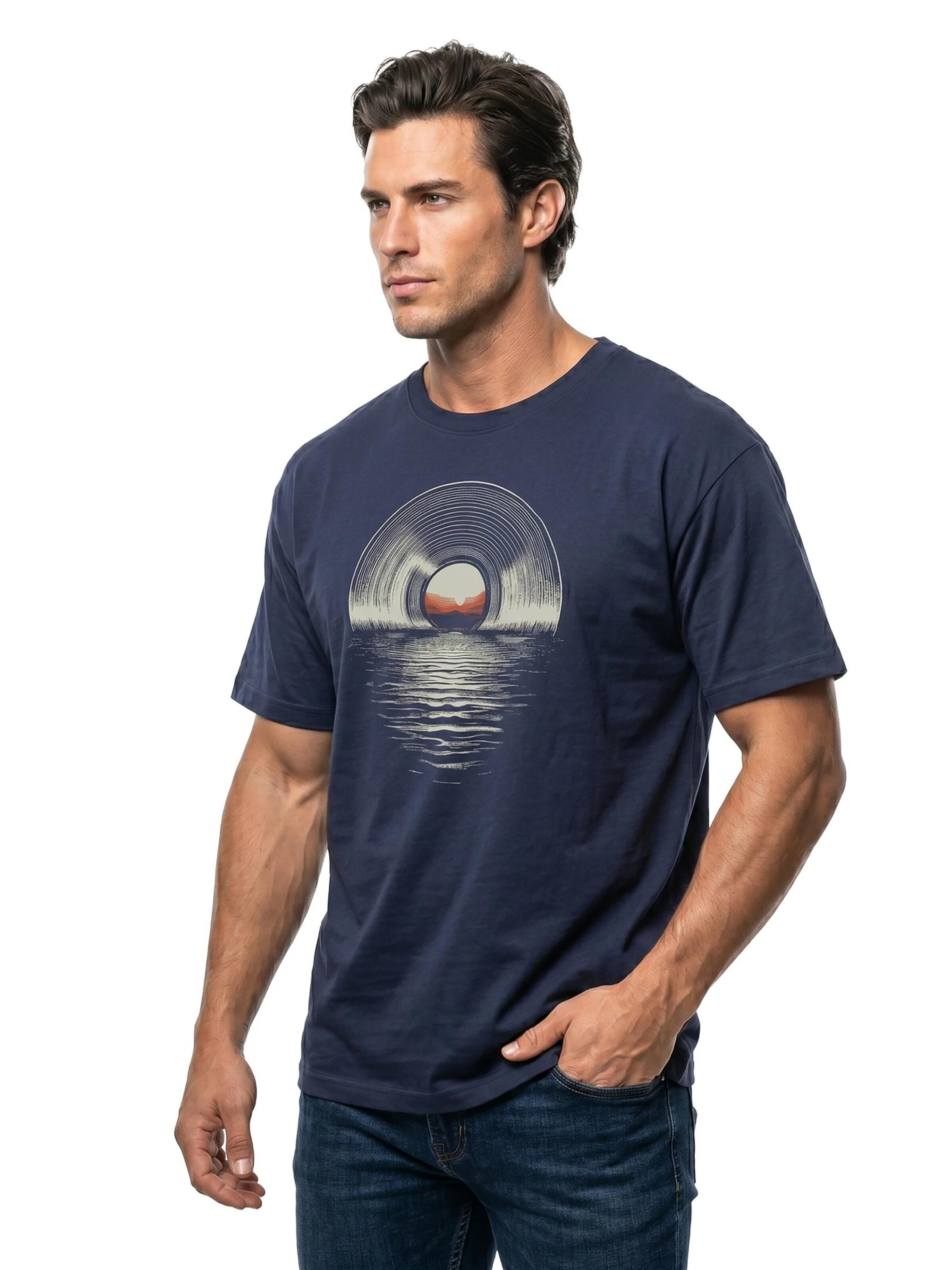 MAKAYA Shirt 'Sea Record' in Blue