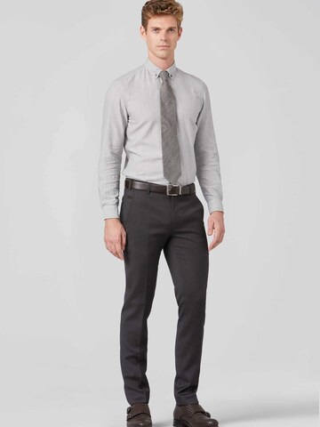 MEYER Slim fit Pleated Pants 'Bonn' in Grey