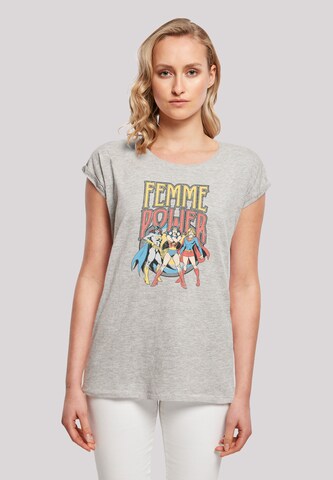 T-shirt 'DC Comics Wonder Woman Femme Power' F4NT4STIC en gris : devant