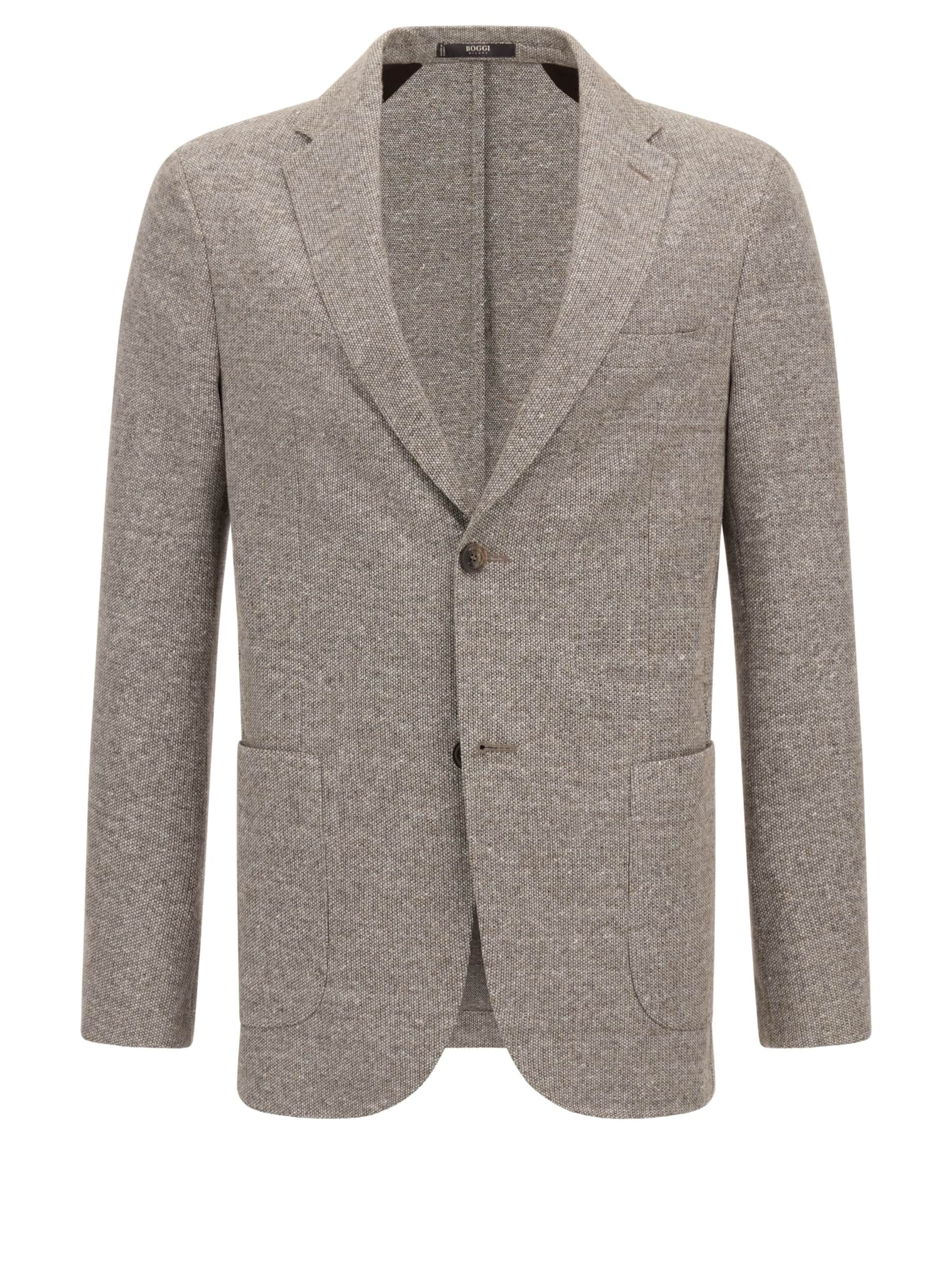 Slim fit Sacou de la Boggi Milano pe gri: față