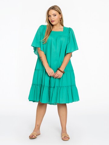 Yoek Dress in Green