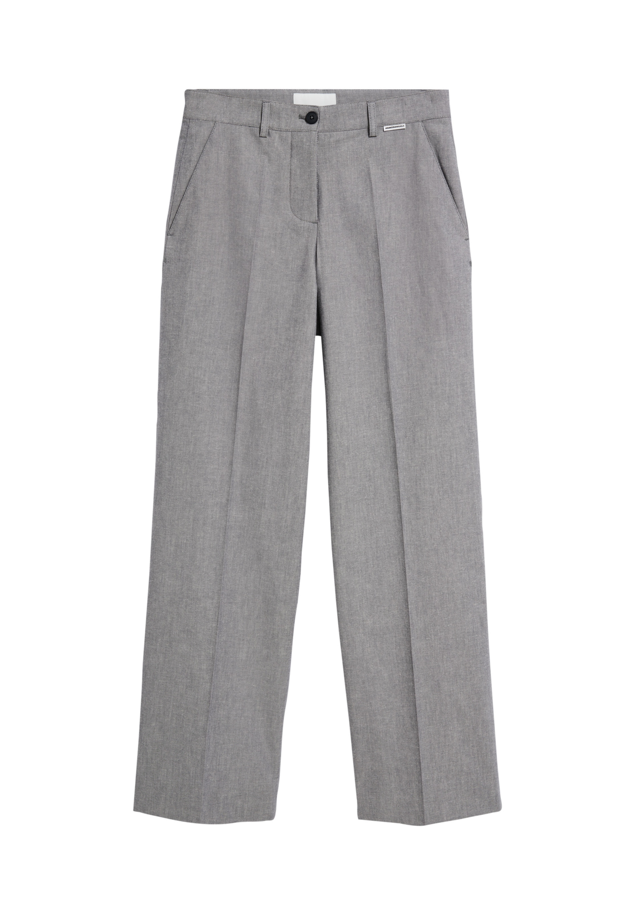 ARMEDANGELS Wide Leg Hose ' LEANDRAA HANDAAS ' in Grau: Vorderseite
