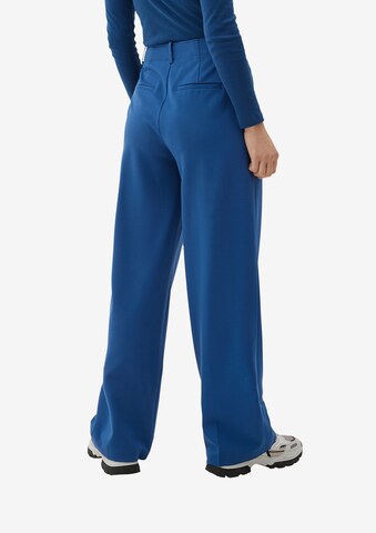 Wide leg Pantaloni con pieghe di s.Oliver in blu