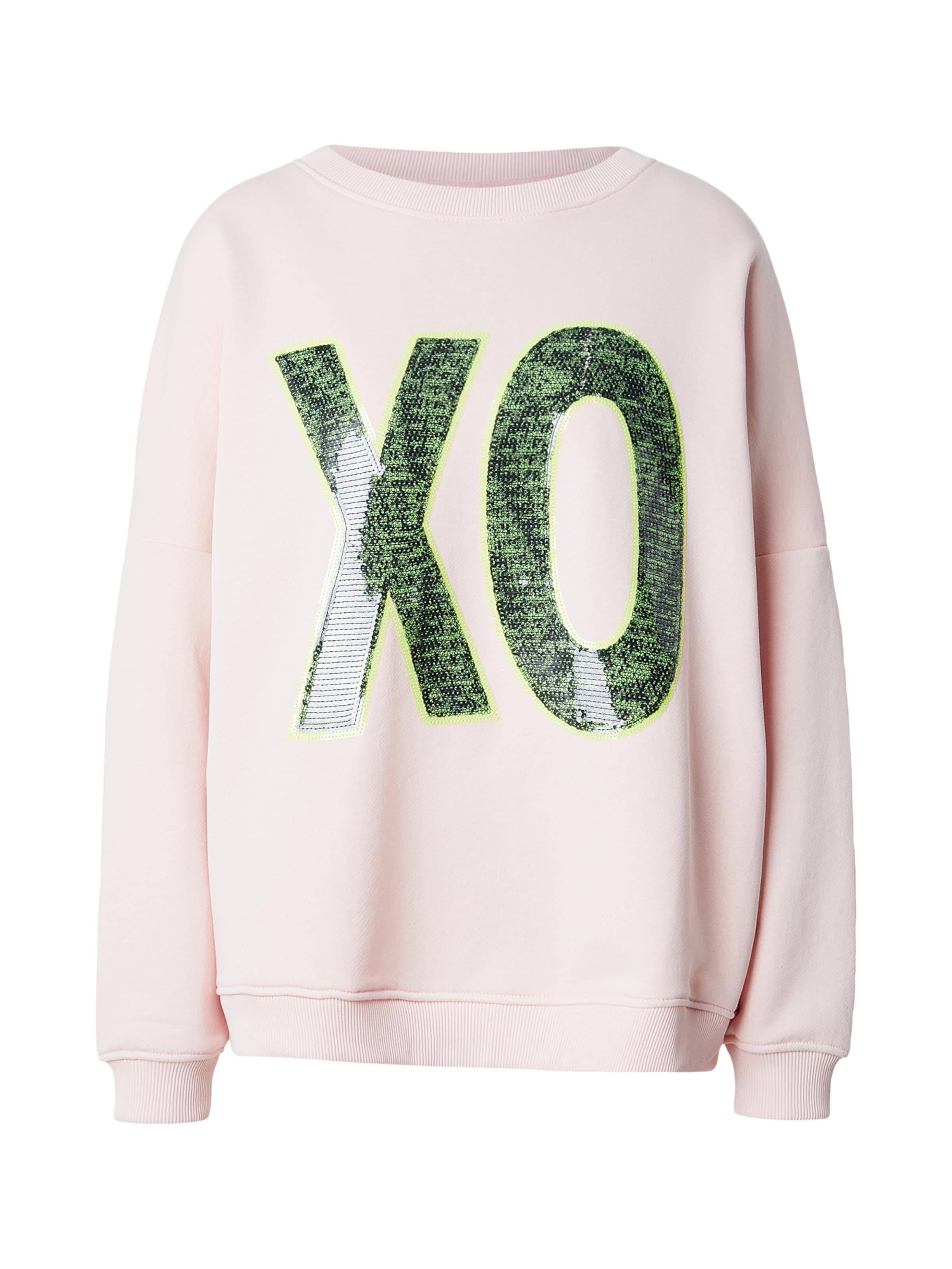 miss goodlife Sweatshirt 'XO' in Pink: front