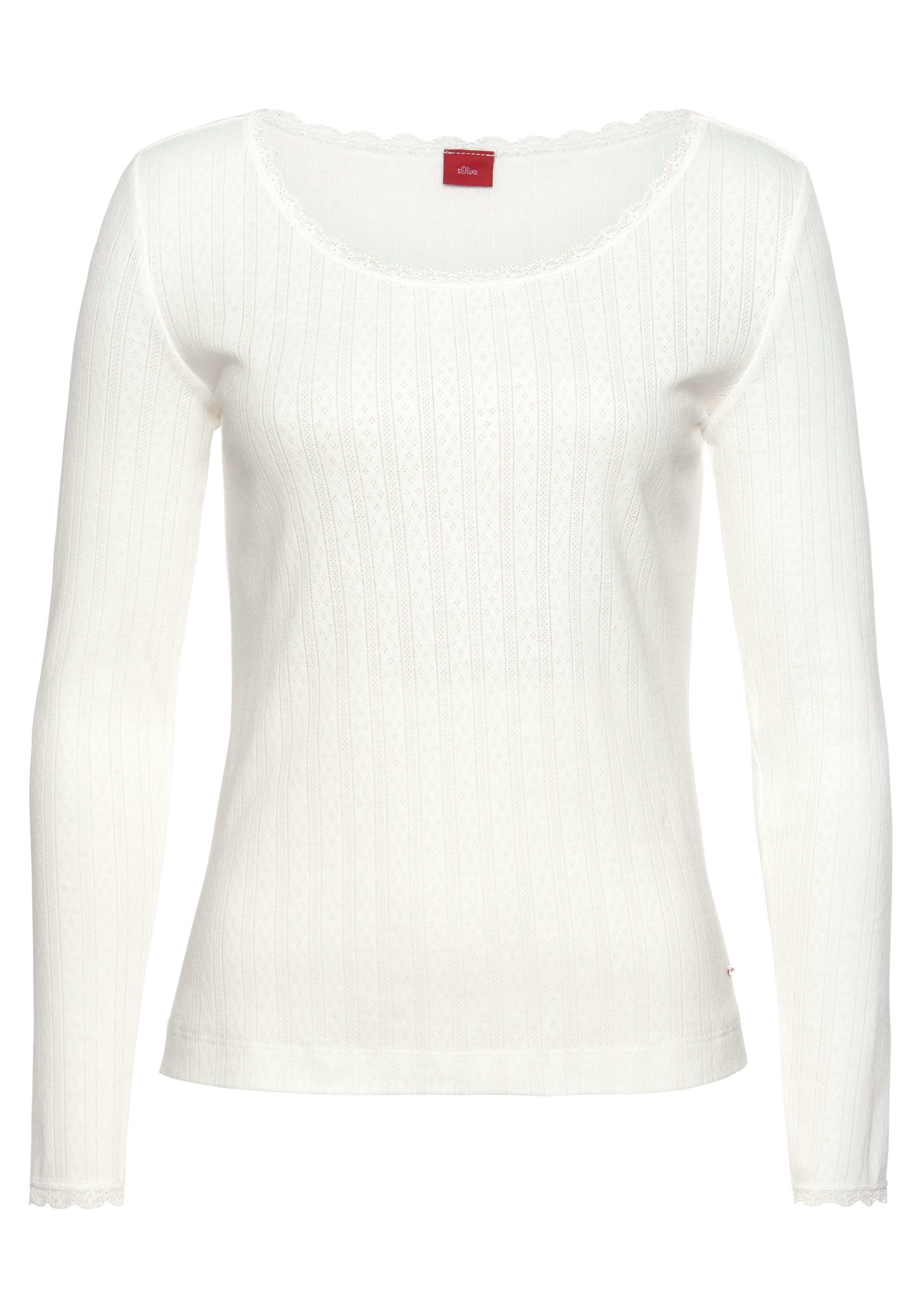 s.Oliver - Camiseta para dormir en blanco: frente