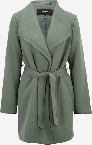 Vero Moda Petite Between-Seasons Coat in Green: front