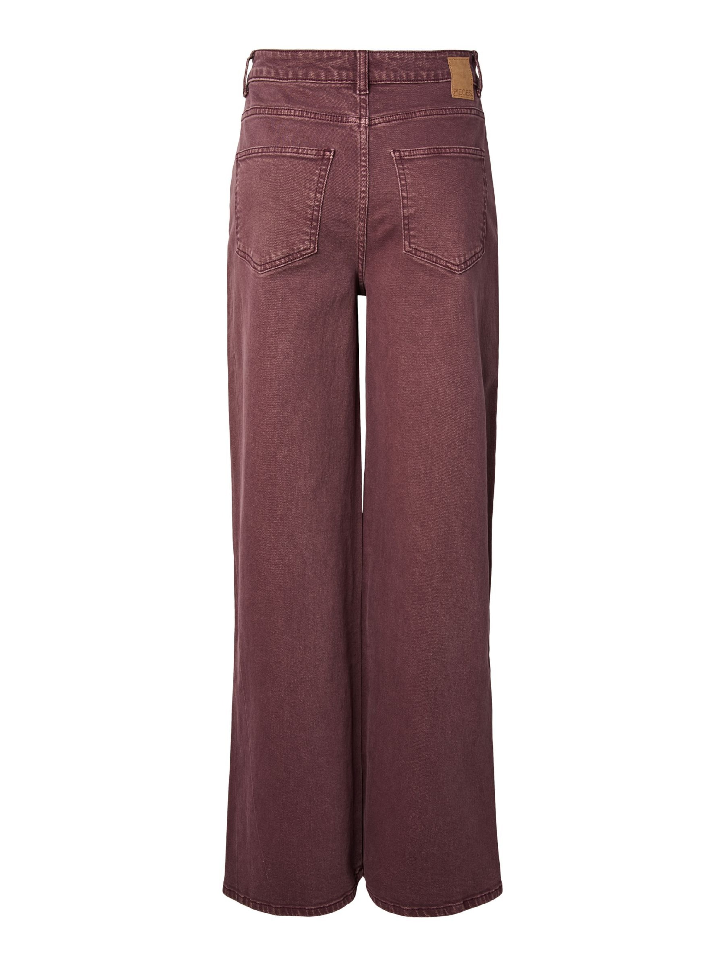 Wide leg Jeans 'PCSelma' di PIECES in rosso
