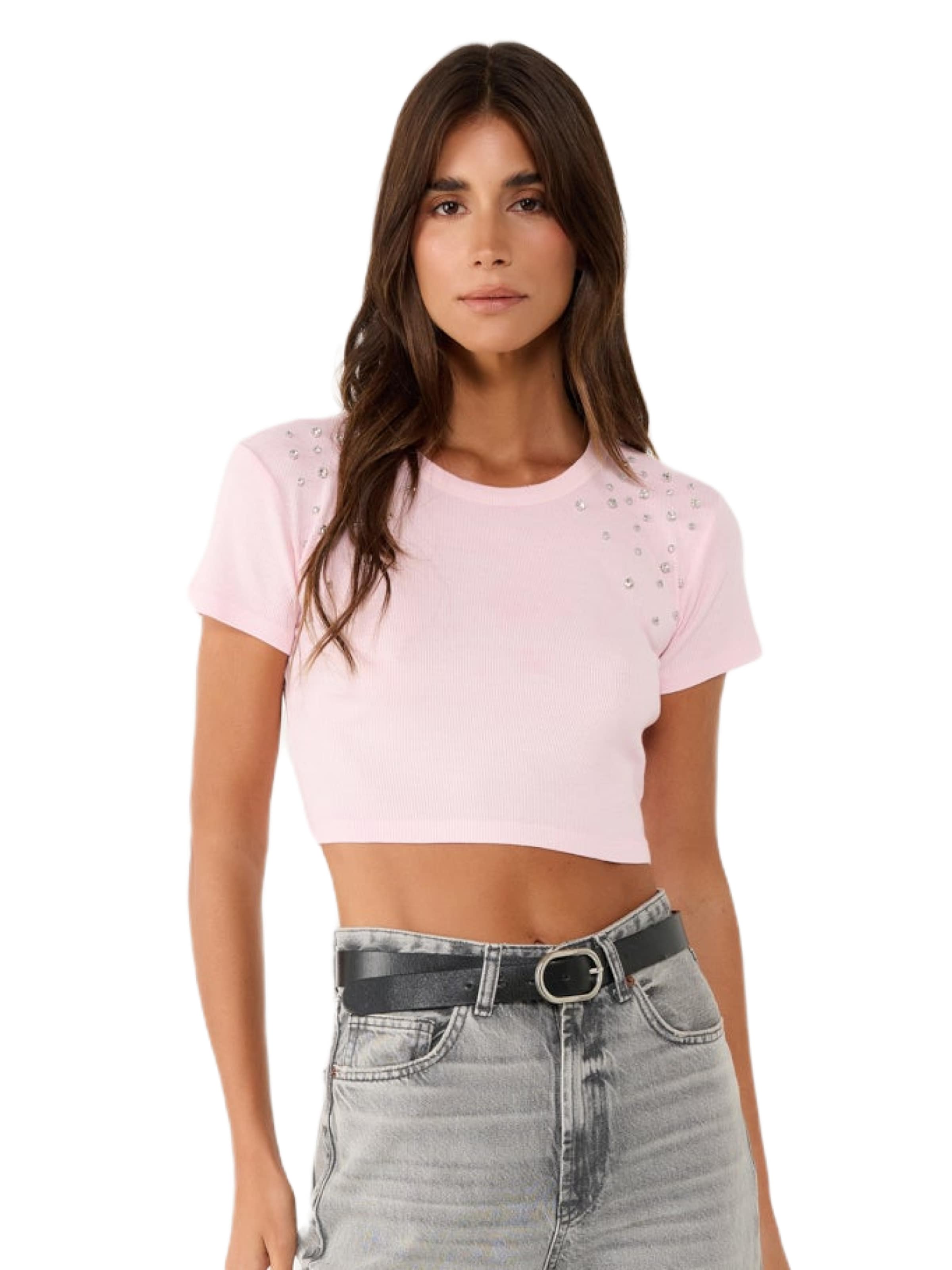 No Matter What Shirt in Roze: voorkant