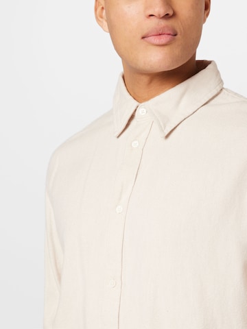 WEEKDAY Comfort fit Button Up Shirt in White