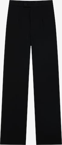 Pull&Bear Wide leg Pants in Black: front