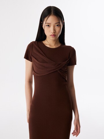 Twist Dress in Brown