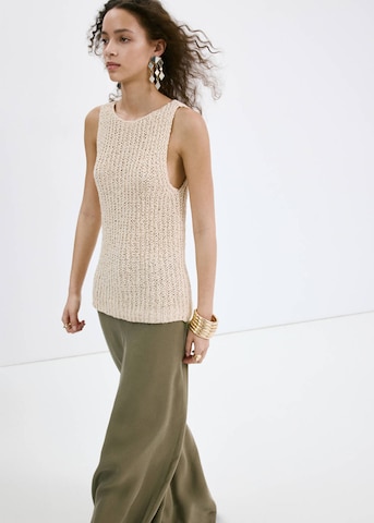 MANGO Wide Leg Hose 'Vero' in Grün