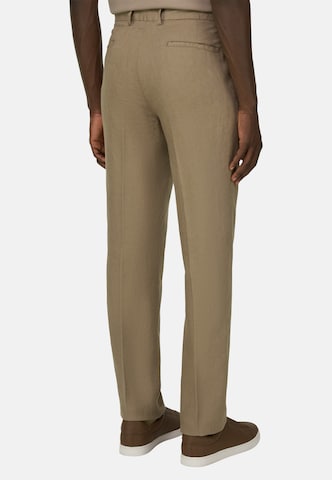 Boggi Milano Slim fit Pleat-front trousers in Grey