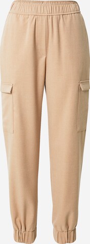 Effilé Pantalon cargo 'WILLY' NÜMPH en beige : devant