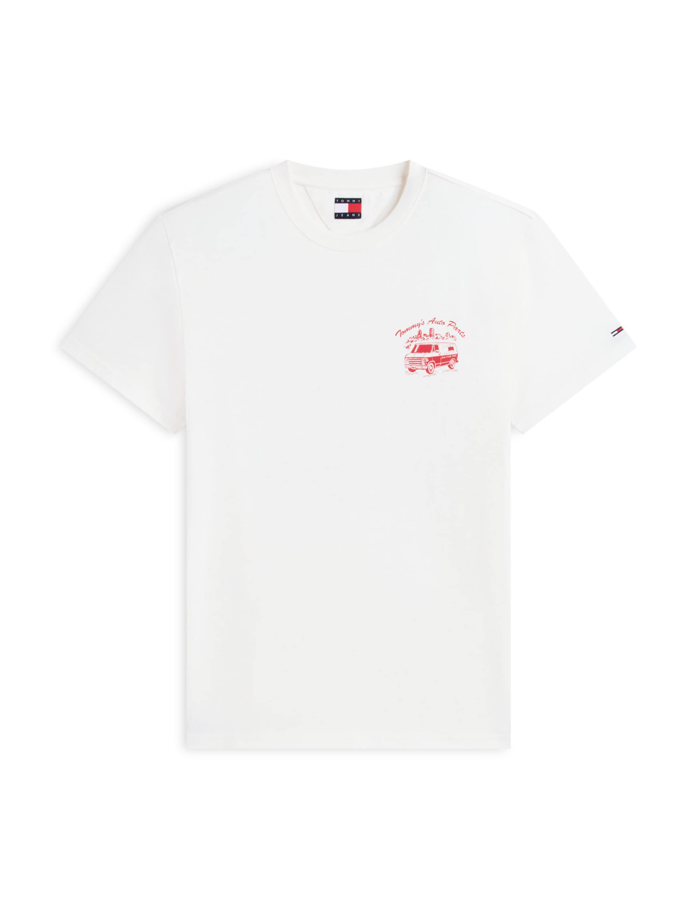 Tommy Jeans Shirt in Wit: voorkant
