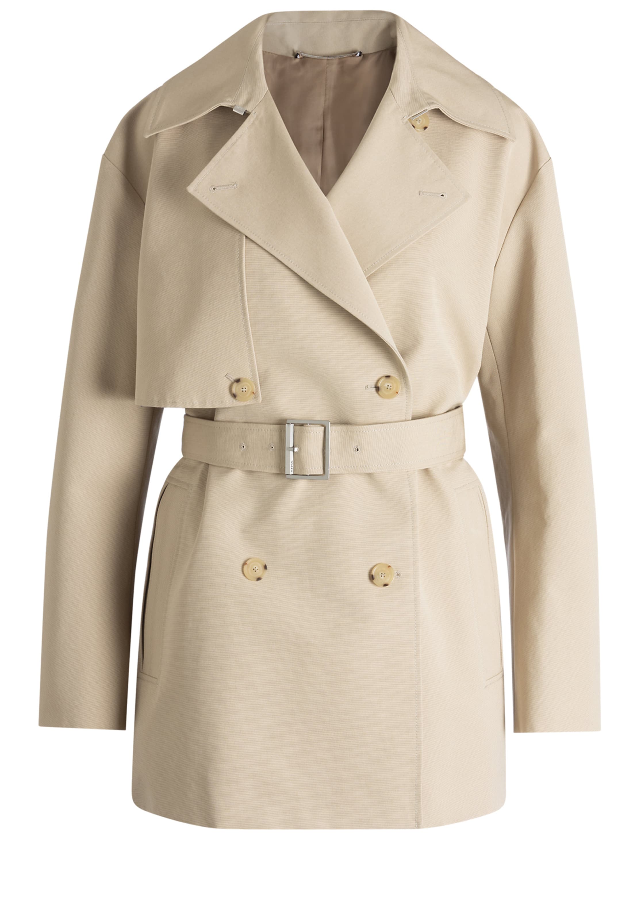 BOSS Between-Seasons Coat in XS in Beige, Item view