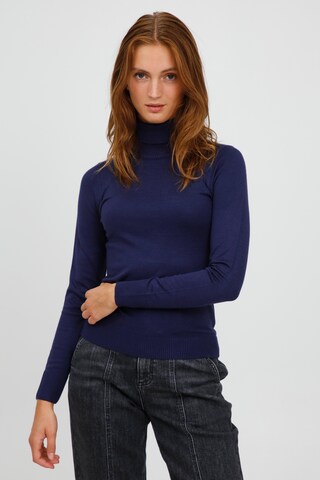 b.young Trui 'BYPIMBA ROLLNECK 4' in Blauw: voorkant