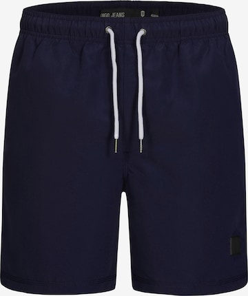 INDICODE JEANS Board Shorts in Blue: front