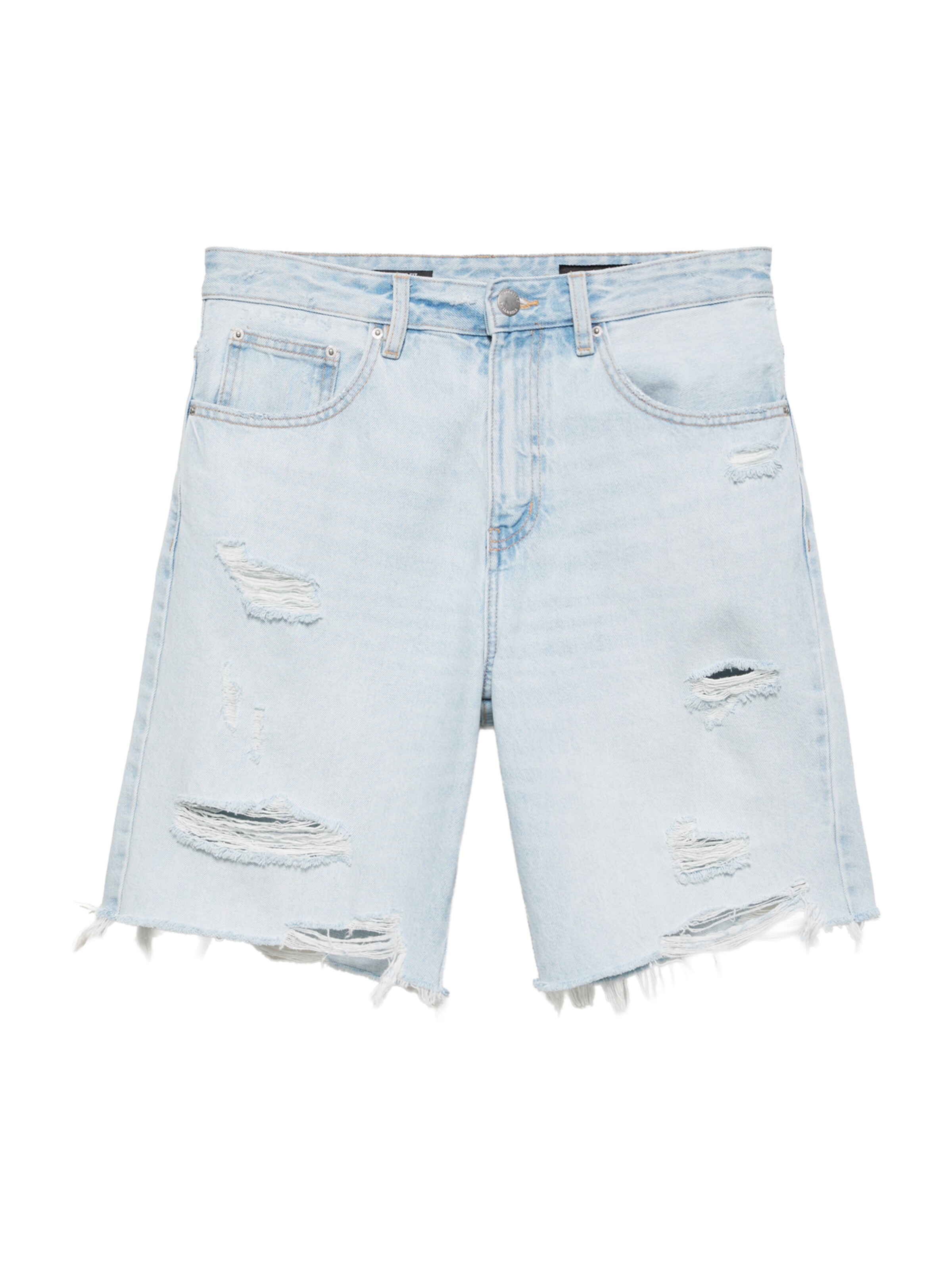 Regular Jeans de la Pull&Bear pe albastru: față