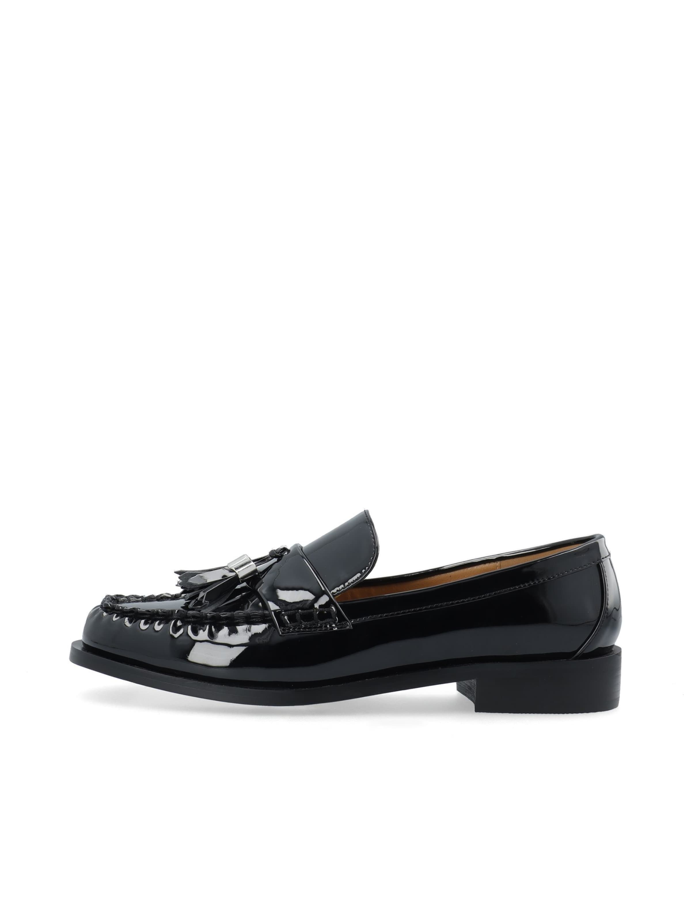 Bianco Mocassins 'ISABELLA' in Zwart: voorkant
