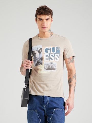 GUESS - Camiseta 'SAIL BOAT' en gris: frente