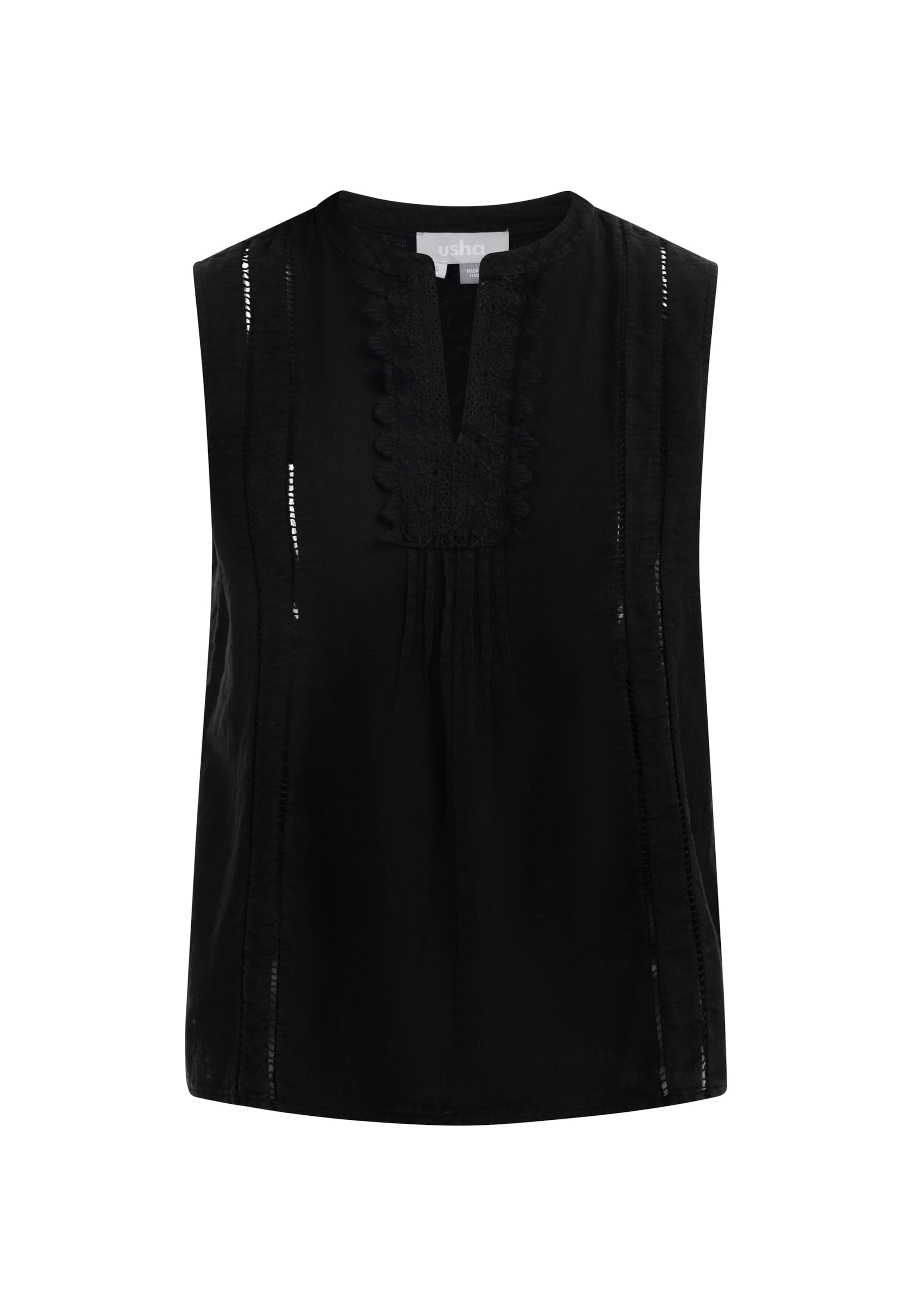 melns Usha Blūze: no priekšpuses