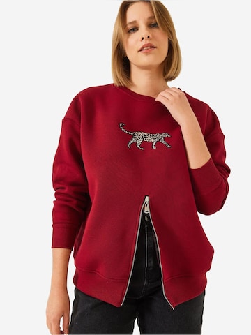 Felpa di Bianco Lucci in rosso