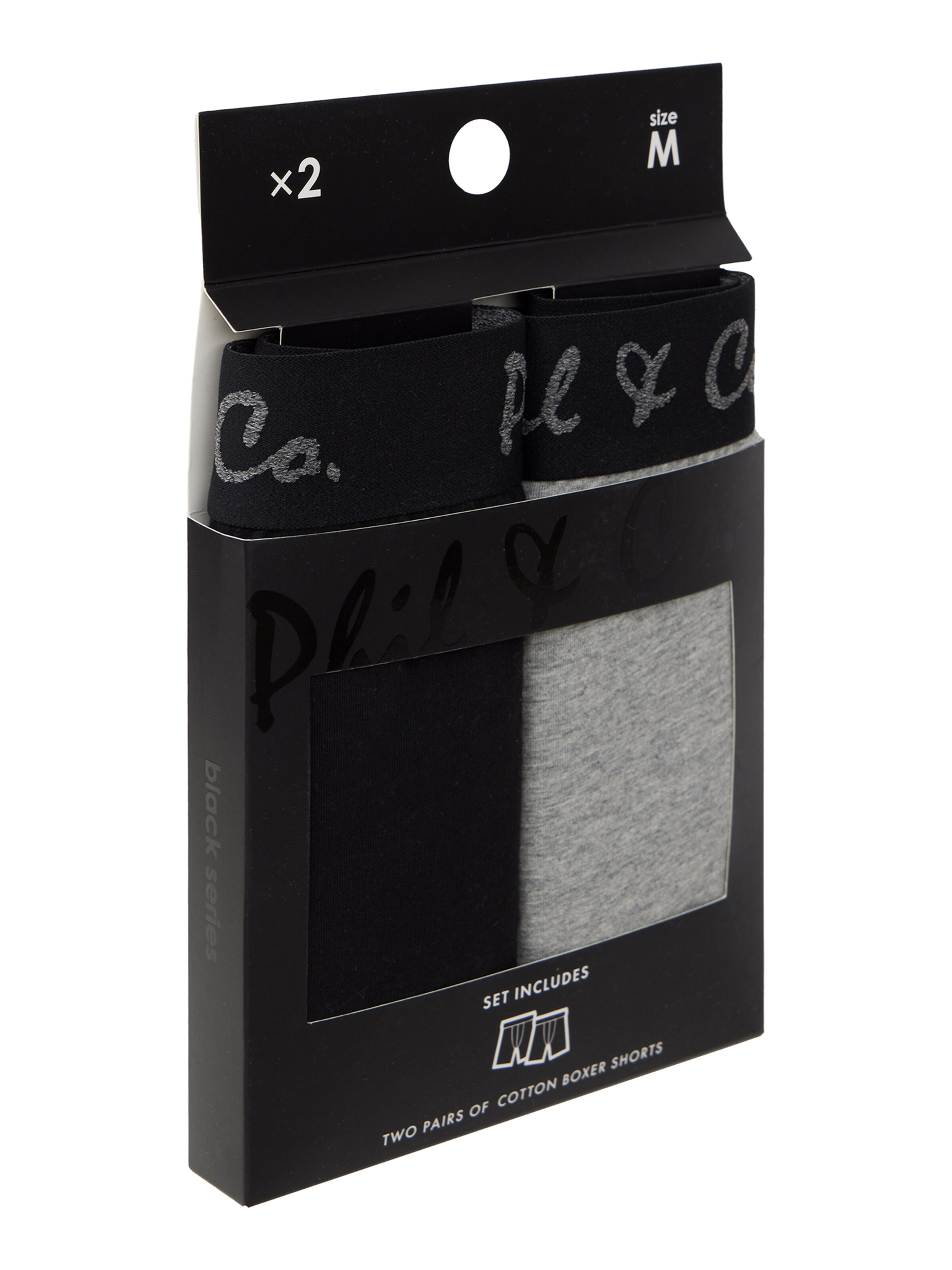 Phil & Co. Berlin Retro Boxer ' Long Boxer ' in Schwarz