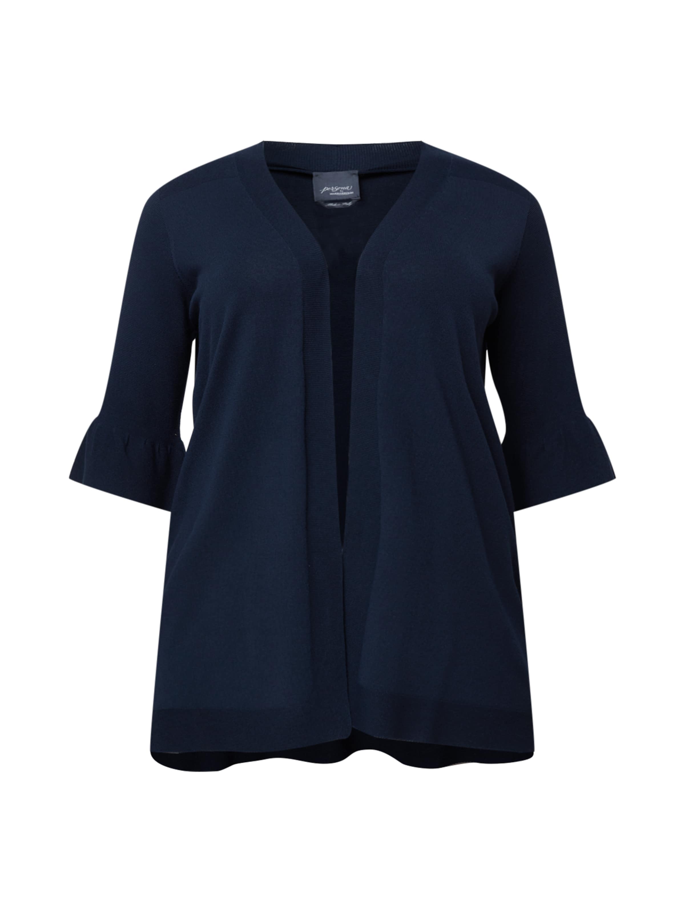 Geacă tricotată 'MARA' de la Persona by Marina Rinaldi pe albastru: față