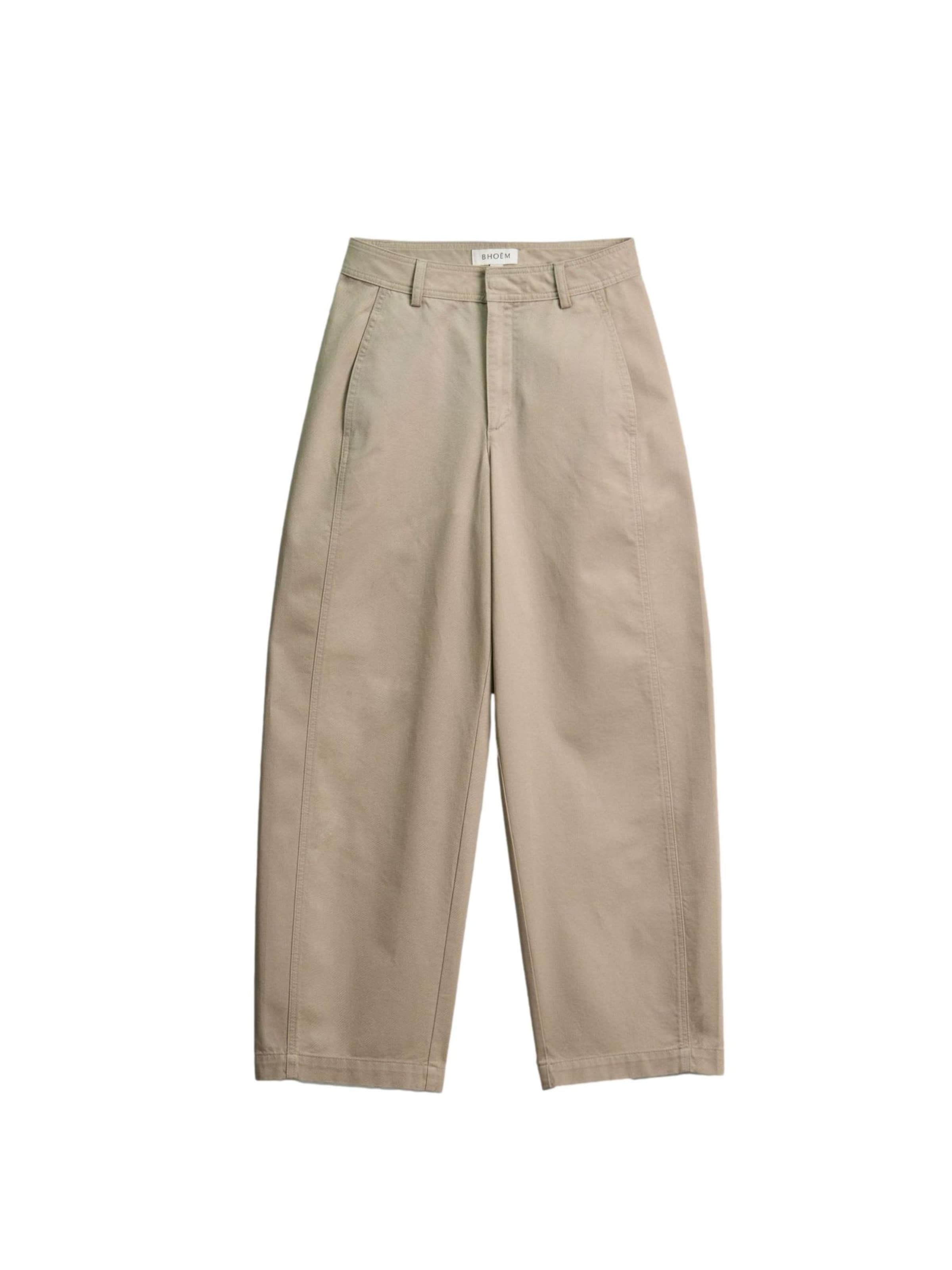 Barrel Pantalon Bhoem en beige : devant