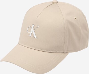 Calvin Klein Jeans - Gorra en beige: frente