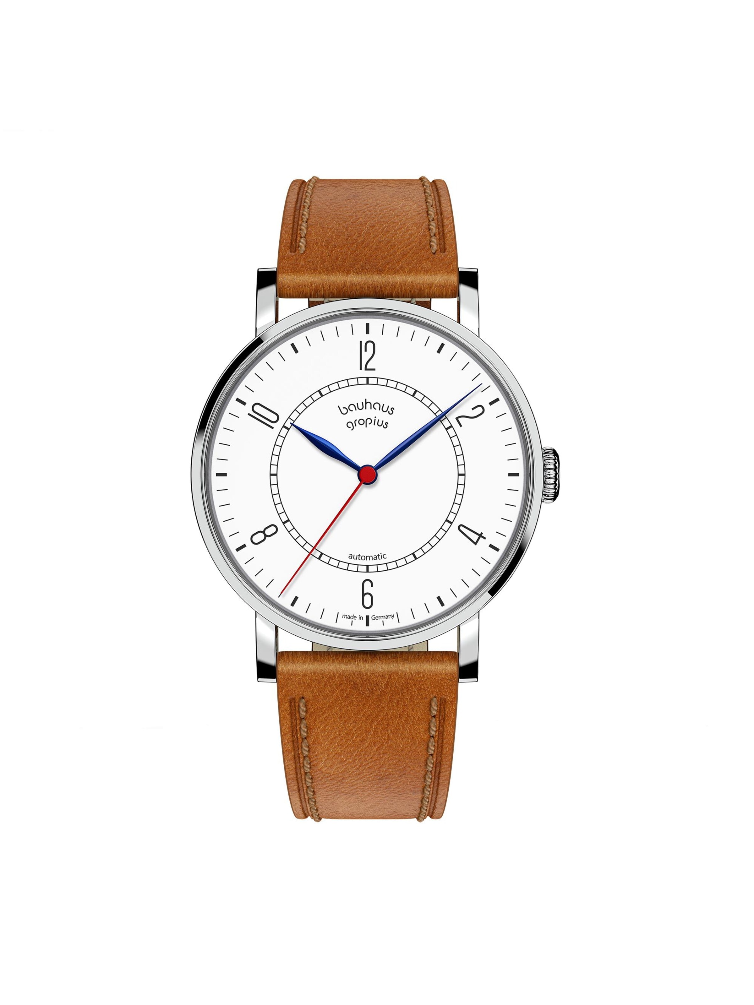 WALTER GROPIUS Analog Watch 'NEW BAUHAUS' in White: front
