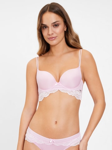 s.Oliver Push-up BH in Roze: voorkant